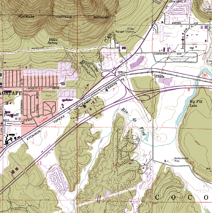 sample USGS topographic map updated by the US Forest Service