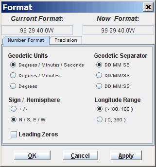 Free geographic coordinate converter GeoTrans