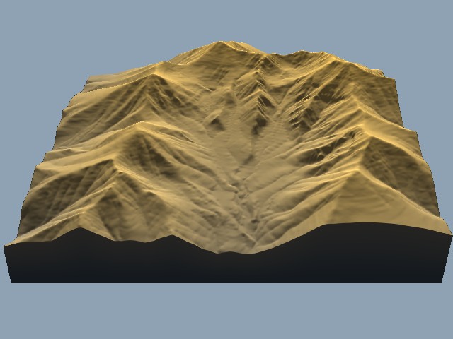 Terrain perspective view with 3DEM
