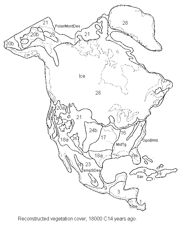 Ice Age vegetation map